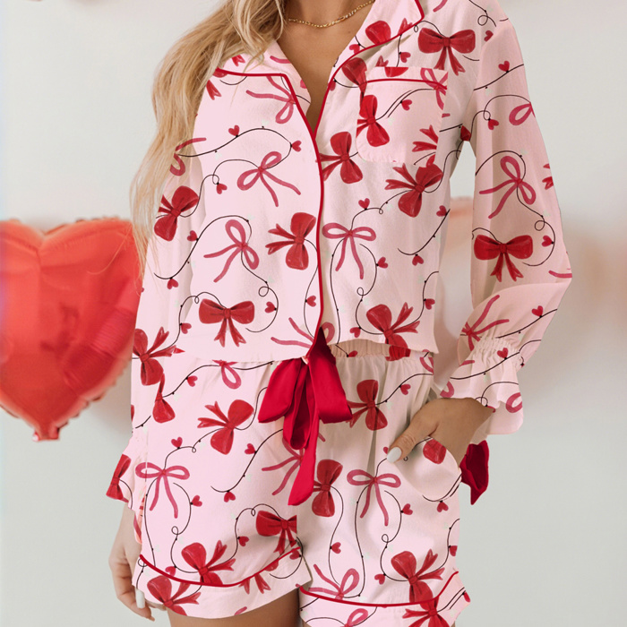 Be Mine Bow Tie PJ Set