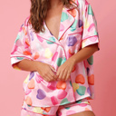  HIDDEN GEMS Valentines Day Soft Satin PJ Set