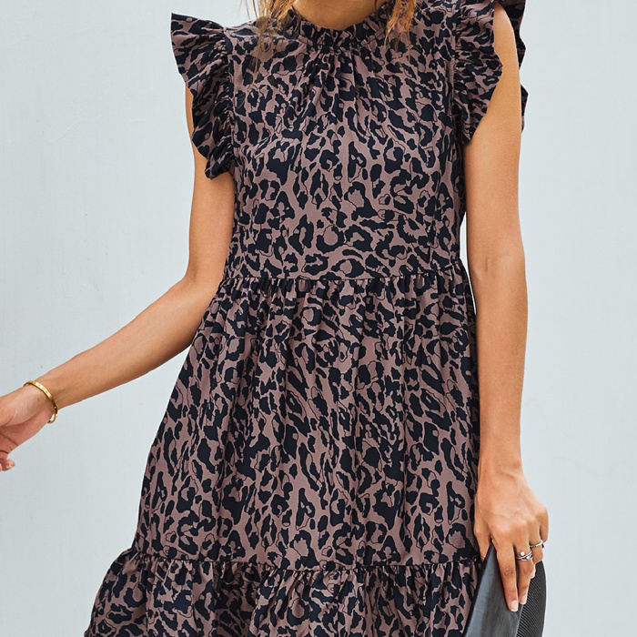 SALE! Leopard Tiered Dress (Size Small)