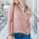  SALE! Floral V Neck Long Sleeve Top