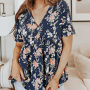  SALE! Vintage Blooms Babydoll Top