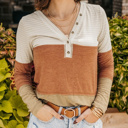  Sale! Fall Colorblock Long Sleeve Top