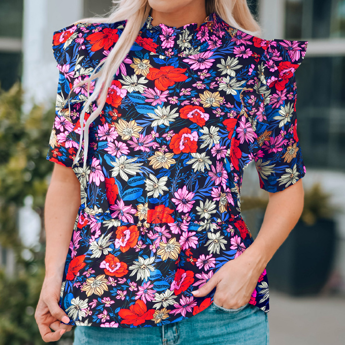 HIDDEN GEMS | Flirty Floral Peplum Top