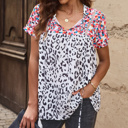  SALE! Abstract Leopard Tassel Blouse