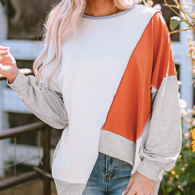 HIDDEN GEMS | Colorblock Long Sleeve Top