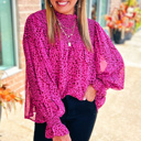  HIDDEN GEMS Leopard Smocked Flowy Blouse