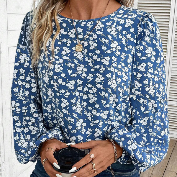 The Daisy Blue Long Sleeve Blouse