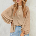 Parchment Small HIDDEN GEMS Dotted Sleeve Blouse