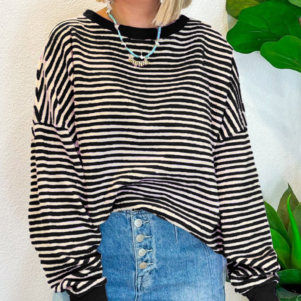 HIDDEN GEMS All You Need Stripe Top