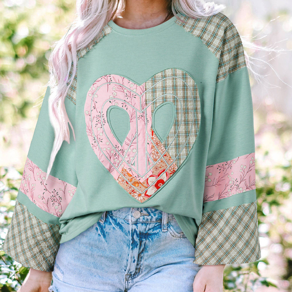 The Heart to Heart Plaid Patchwork Top