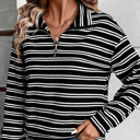  HIDDEN GEMS Beloved Basics Stripe Zip Top