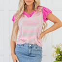  HIDDEN GEMS | Preppy Stripe Top