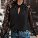  HIDDEN GEMS Sultry Floral Lace Blouse