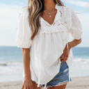  HIDDEN GEMS | Breezy Embroidered Eyelet Blouse