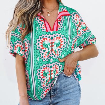 Sweet Escape Abstract Vibrant Blouse