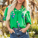  Bloom Floral Puff Sleeve Blouse