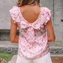  Sweetheart Floral Ruffled Top