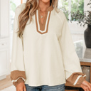  Carmellie Contrast Color Blouse