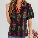  Serendipity Floral Stripe Blouse