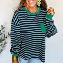  Casually Cool Striped Long Sleeve Top