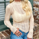  Dreamy Lace Mock Neck Top