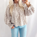  Moonflower Peplum Bow Blouse
