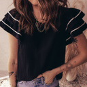  Midnight Chic Ruffle Top