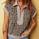  Crazy Cool Collared Leopard Top