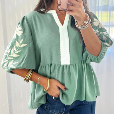 Sweet Petals Embroidered Blouse