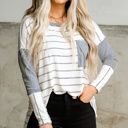  HIDDEN GEMS Essential Striped Long Sleeve Top