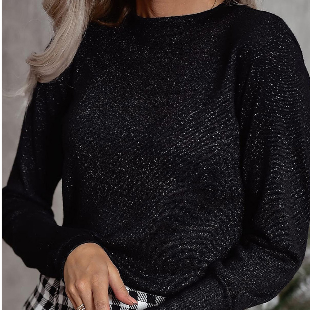 The Holiday Glittery Long Sleeve Top