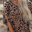  HIDDEN GEMS | Wild Leopard V-Neck Tee