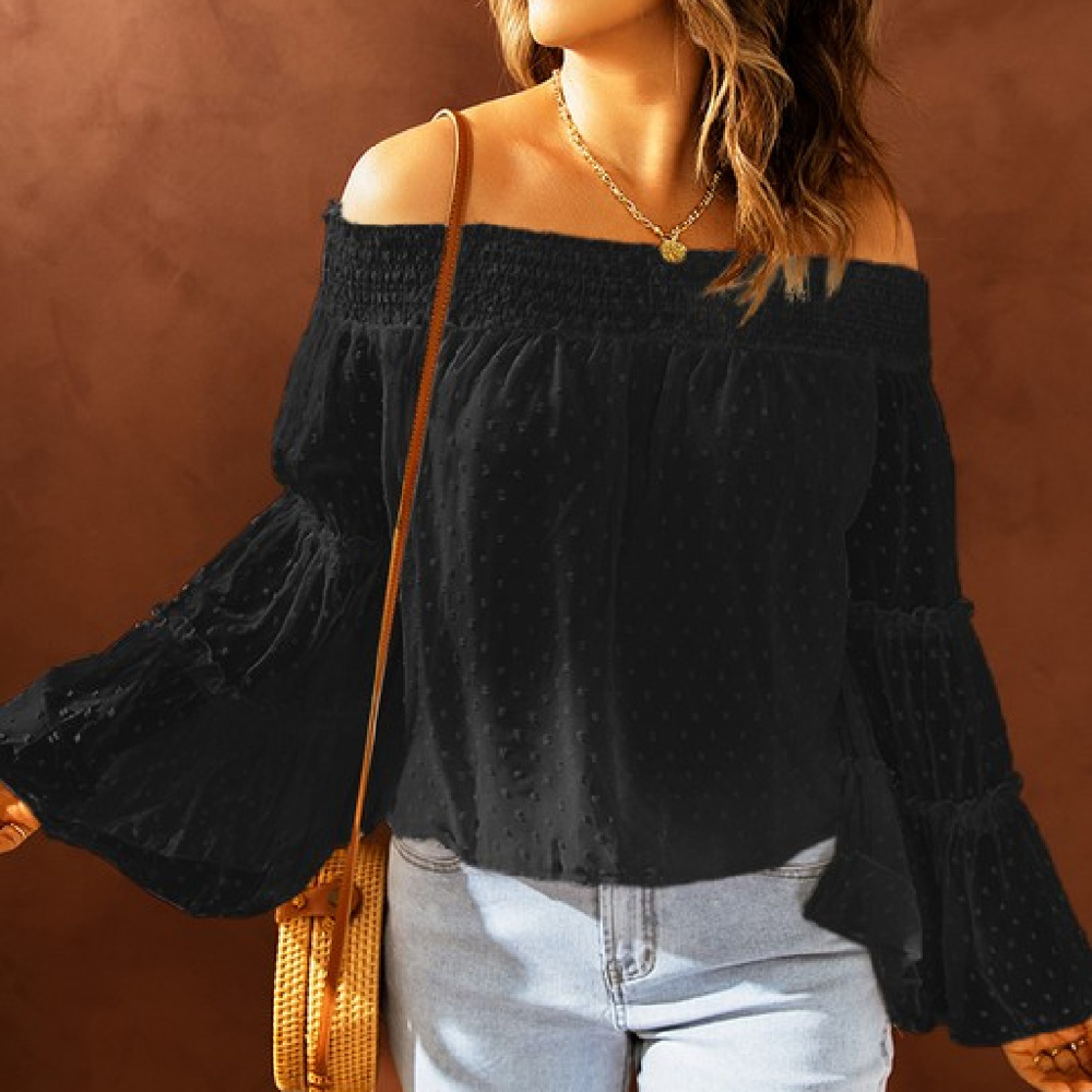 Sale! Swiss Dot Off the Shoulder Top