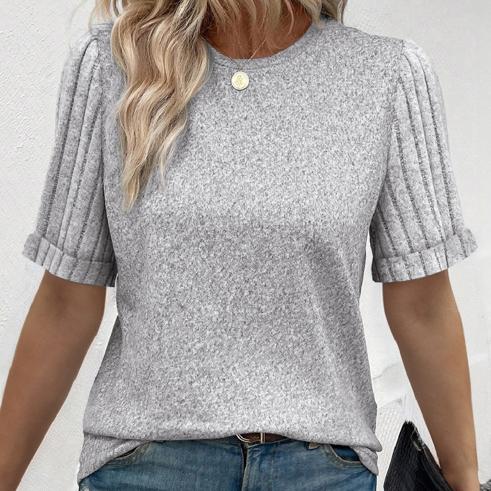 HIDDEN GEMS Heather Short Sleeve Top