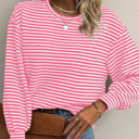 Rose Stripe Small HIDDEN GEMS Everyday Stripe Long Sleeve Top