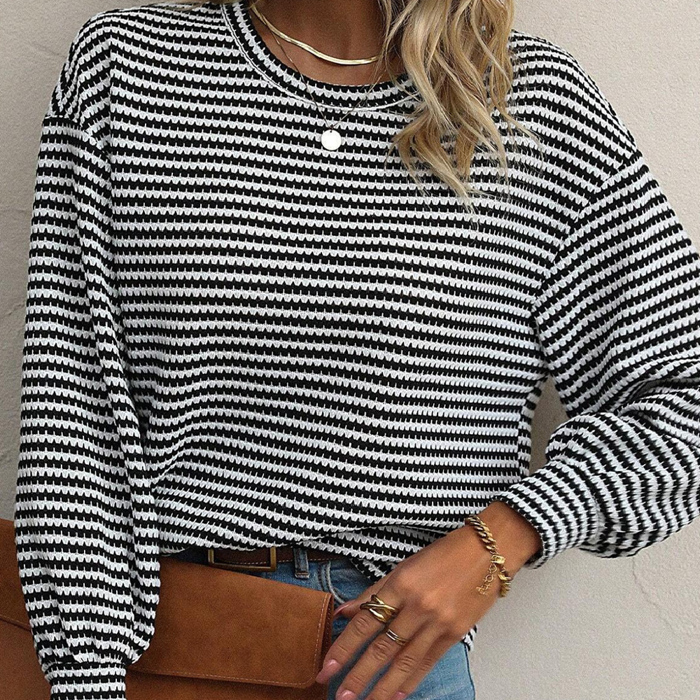 HIDDEN GEMS Everyday Stripe Long Sleeve Top