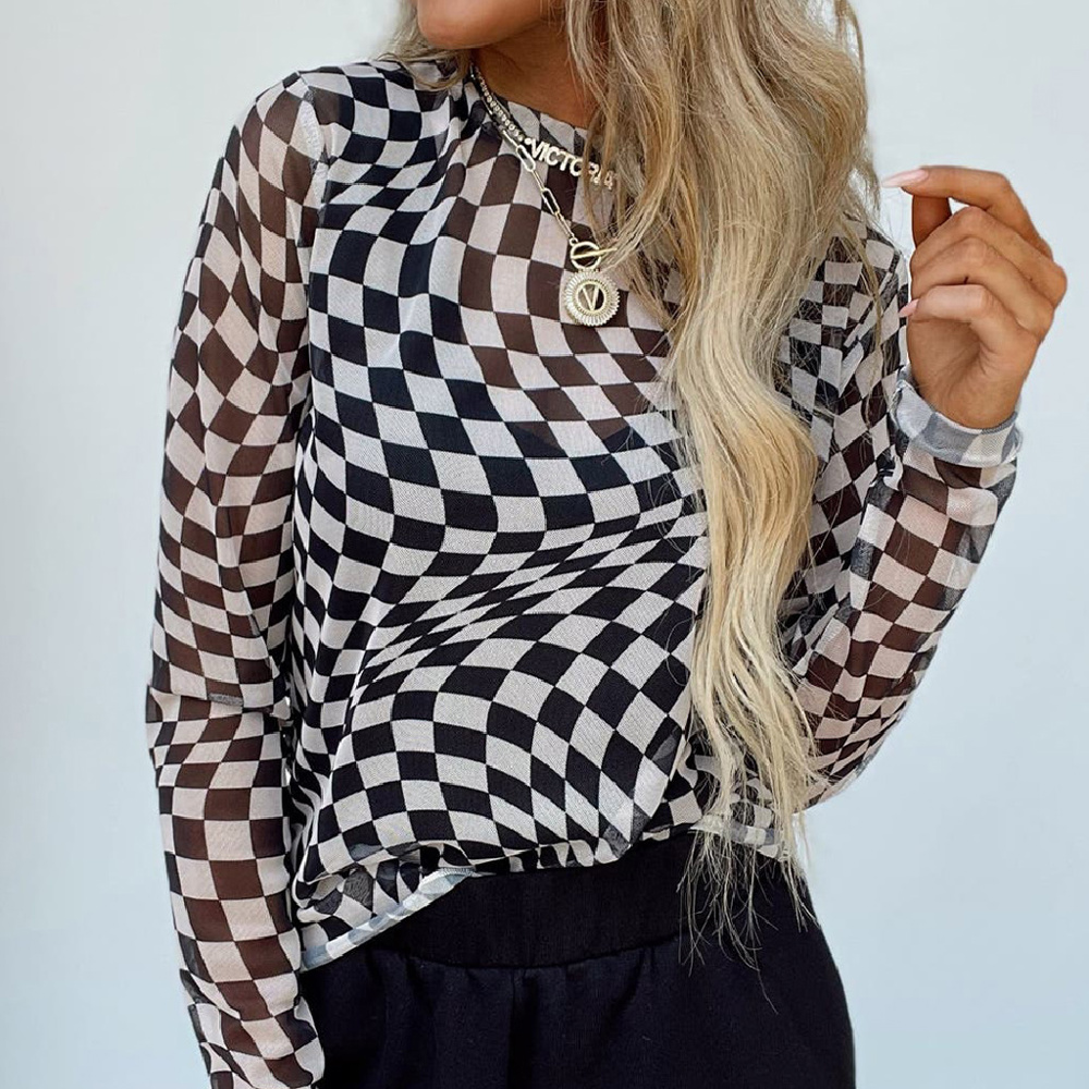 The Checker Daze Mesh Top