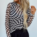  The Checker Daze Mesh Top