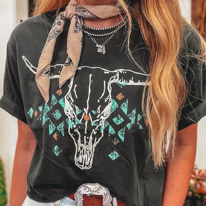 The Wild West Skull Tee