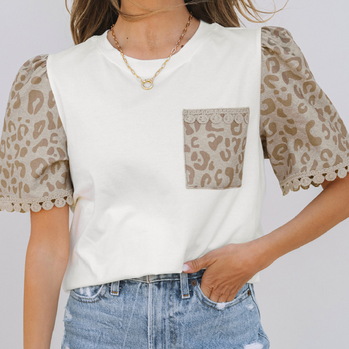 HIDDEN GEMS | Captivating Leopard & Lace T-Shirt