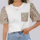  HIDDEN GEMS | Captivating Leopard & Lace T-Shirt