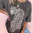  HIDDEN GEMS Washed Leopard Tee