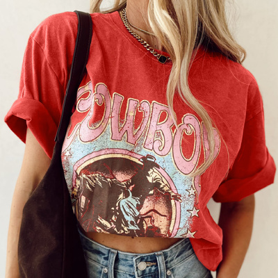 HIDDEN GEMS Cowboy Vintage Print Tee