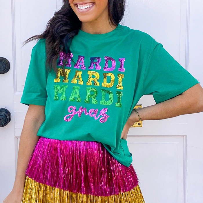 Hidden Gems | Mardi Gras Sequined Tee