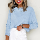  HIDDEN GEMS | Solid Batwing Long Sleeve Top