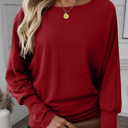  HIDDEN GEMS | Essential Solid Dolman Long Sleeve Top
