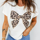  Cute As Can Be Leopard Bow Tee