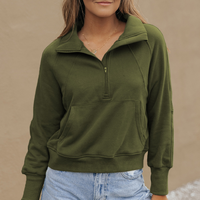 HIDDEN GEMS | Fleece Lined Zip-Up Sweatshirt