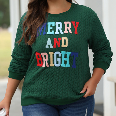 HIDDEN GEMS | Merry And Bright Cable Knit Sweatshirt
