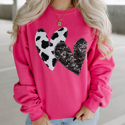 HIDDEN GEMS Valentine Sequin Soft Sweater